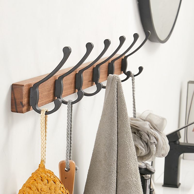 Solid Wood Bathroom Accessories Set Folding Metal Bathroom Accessories