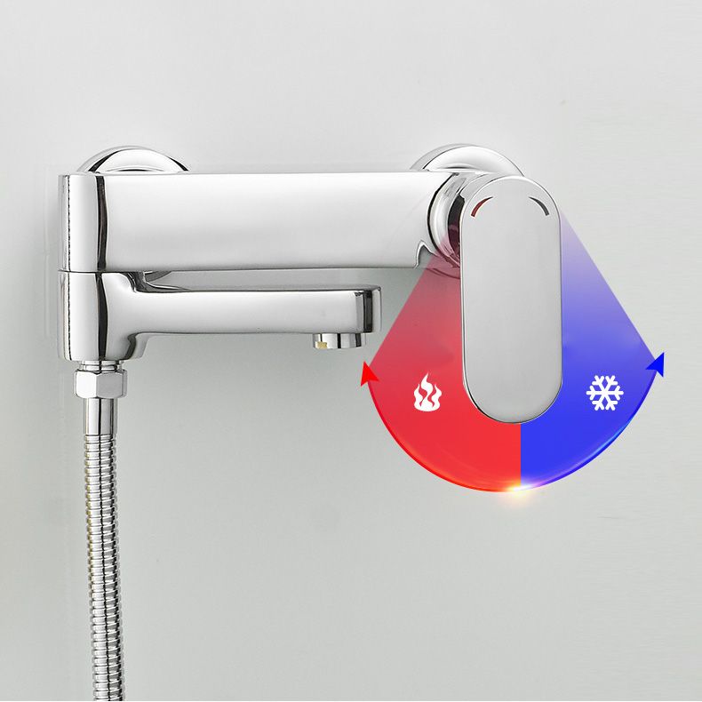 Modern Lever Mixer Bathtub Faucet Wall Mounted Bathtub Faucet