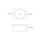 Classic Round Wash Basin Stainless Steel Built-in Basin Non-slip Round Basin for the Kitchen