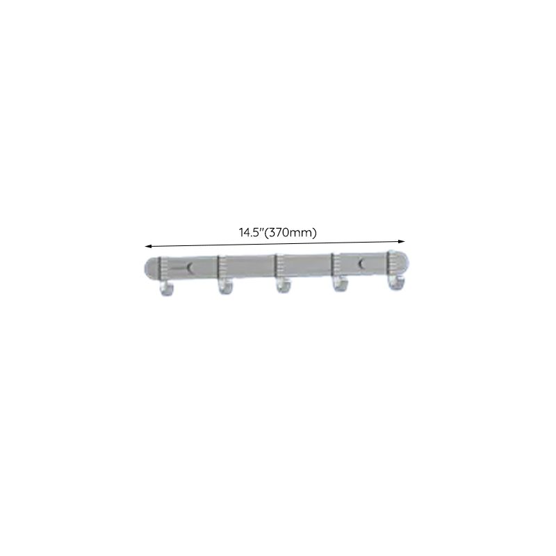 Contemporary bathroom accessory set made of aluminum with towel holder/bath shelf