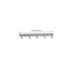 Contemporary bathroom accessory set made of aluminum with towel holder/bath shelf