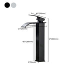 Basin faucet lever handle waterfall outlet bathroom fixture
