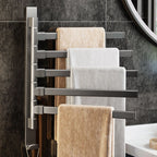 Contemporary Gray Bathroom Accessory Set Aluminium Towel Holder