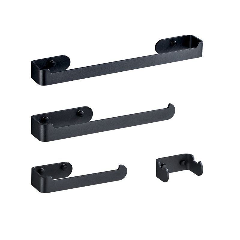 Aluminum Alloy Bathroom Set 4-Piece Modern Style Bathroom Hardware Set