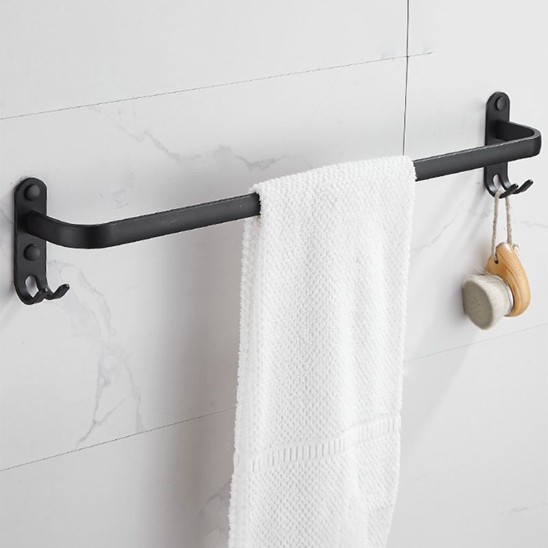 Modern black aluminum bathroom accessory set towel bar bathroom fittings