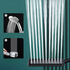 Contemporary Handheld Supercharged Showerhead Square Turbo Spray Head