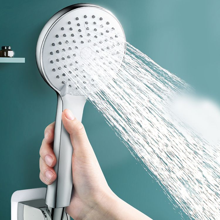 Round Self-Cleaning Handheld Shower Adjustable Water Flow Wall Mounted Hand Shower