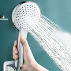 Round Self-Cleaning Handheld Shower Adjustable Water Flow Wall Mounted Hand Shower
