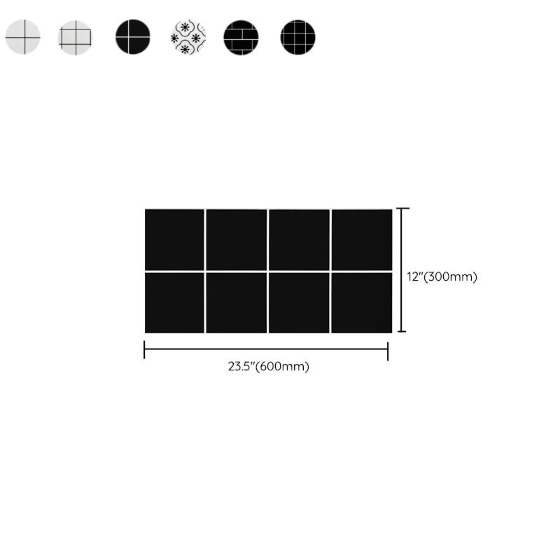 Single Tile Wallpaper Peel and Stick Wall Tile with Rectangular Shape