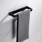 Matt Black 5-piece modern bathroom accessory as a single item or as a set with towel bar