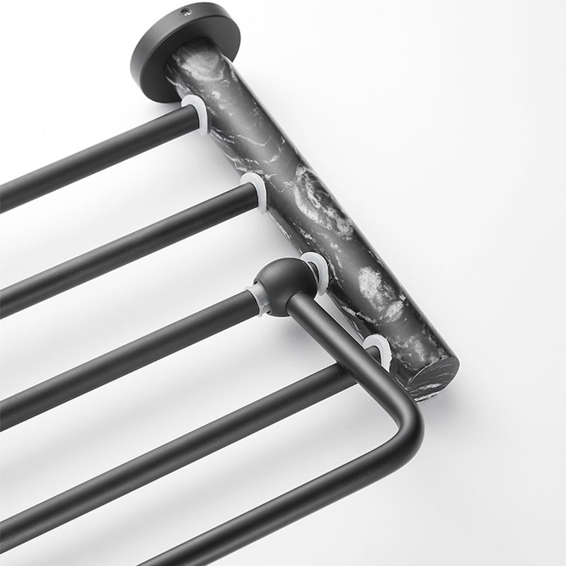 Metal and marble bathroom accessories as a single piece or as a set in black