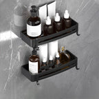 Modern Bathroom Hardware Set Bathroom Shelf Silver/Black Bathroom Accessories Set