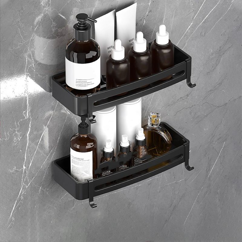 Modern Bathroom Hardware Set Bathroom Shelf Silver/Black Bathroom Accessories Set