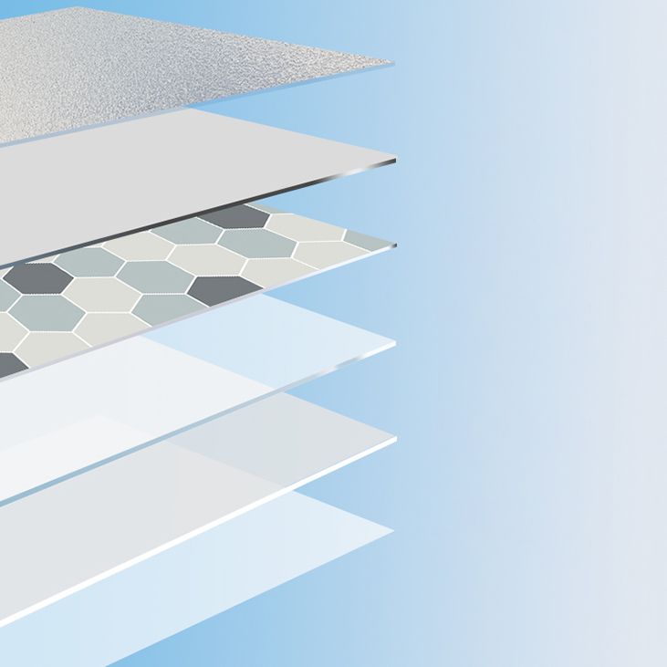 Modern Vinyl Floor Planks Peel & Stick Grid Print PVC Flooring