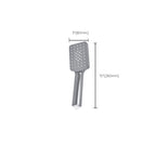Rectangular Gray Showerhead Combo Standard Spray Pattern Showerhead