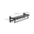 Classic Bathroom Accessories Set in Aluminum Black Finish Bathrobe Hook/ Towel Bar