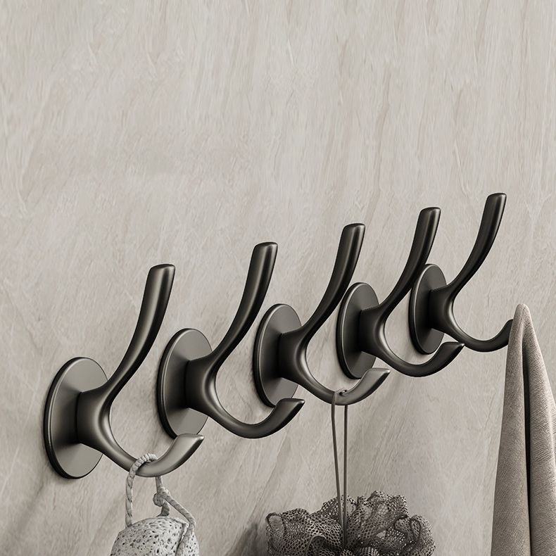 10-piece Bathroom Accessory Set Modern Matte Grey Bathrobe Hooks