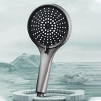 Plastic Hand Shower Round Handheld Showerhead with Self-Cleaning