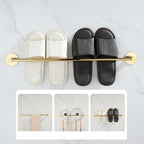 2-piece bathroom accessory set modern stainless steel slipper rack