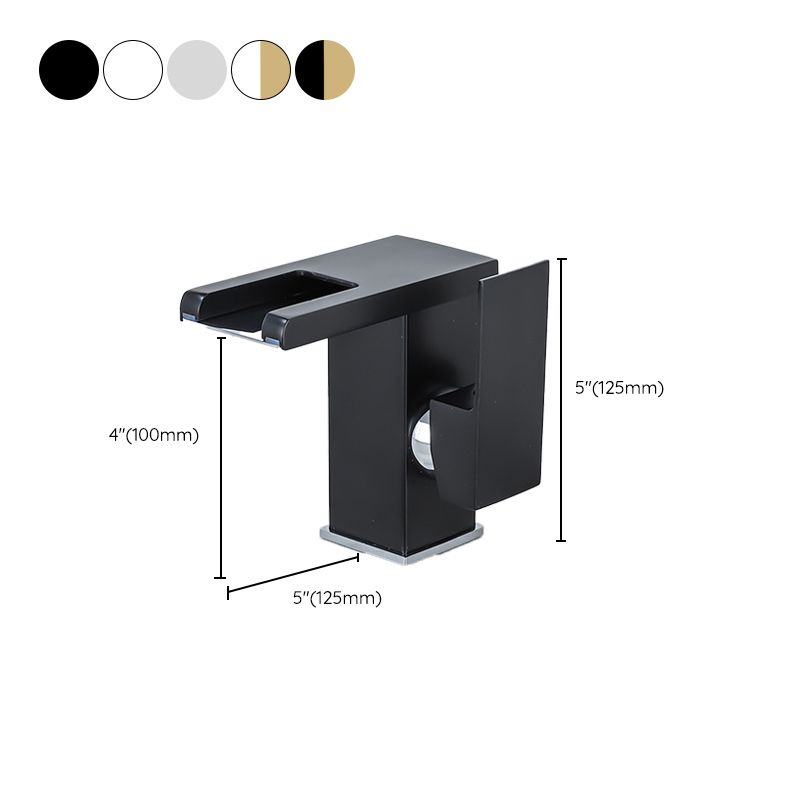 Contemporary Sink Faucet Solid Color Low Arc Bathroom Sink Faucet