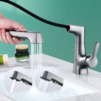 Contemporary Sink Faucet Plian Low Arc Brass Centerset Sink Faucet