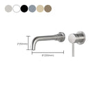Industrial bathroom faucet brass lever handles 2-hole faucets wall-mounted faucet