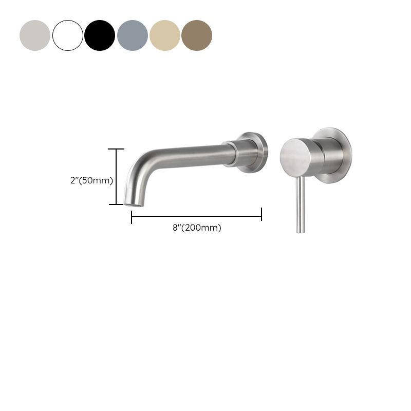 Industrial bathroom faucet brass lever handles 2-hole faucets wall-mounted faucet