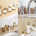 Contemporary Tub Faucet Trim Deck Mount Tub Faucet Trim for Bathroom