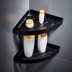 Silver/black Bathroom accessory set Modern 1/2/3 - Piece Bathroom shelf