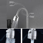 Modern Bridge Faucet 304 Stainless Steel Knob Handle Swivel Spout Wall Mounted Faucet