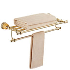 Contemporary brushed brass bathroom accessories as a single piece or as a set