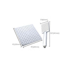Square Shower Head Combo Large Shower Head with Hand Shower