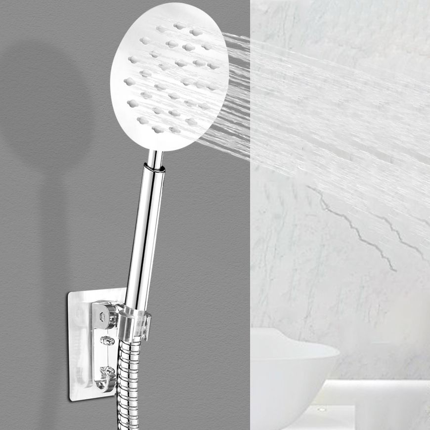 Round Shower Head Stainless Steel 3 Sprays Wall Mounted Hand Shower