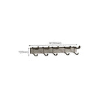 Modern Bathroom Accessories Set in Gray with Bathroom Shelf/Towel Holder/Robe Hooks & Paper Holder