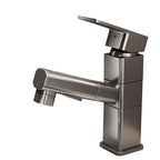 Bathroom Vessel Faucet Swivel Spout Single Handle Faucet with Pull-Out Spray Head