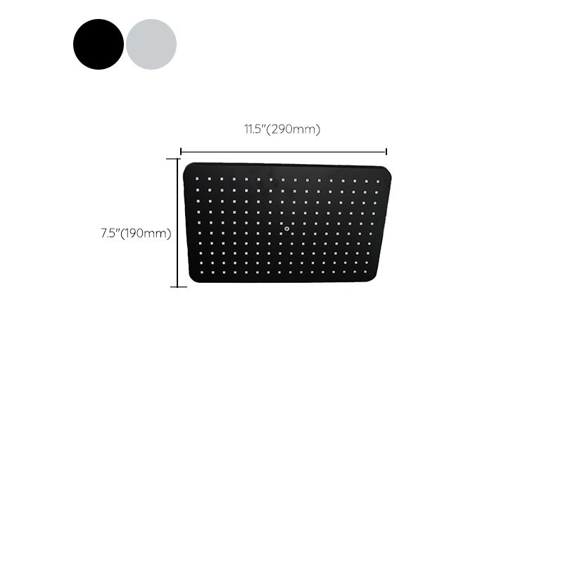 Modern rectangular shower head combo standard spray pattern with hand shower