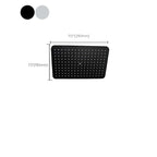 Modern rectangular shower head combo standard spray pattern with hand shower