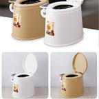 Modern Plastic Floor-Mounted Toilet Bowl with Seat for the Bathroom