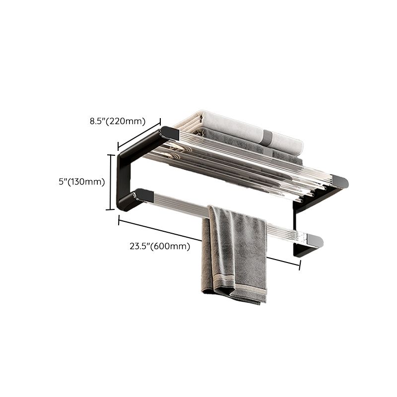 Black Bathroom Set Metallic & Acrylic Bathroom Accessories Set made of Stainless Steel Aluminium