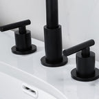Modern 2-Handle Bathroom Sink Faucet 3-Hole Widespread Bathroom Faucet