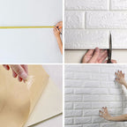 Modern wall covering foam 3D embossed peel and stick wall panel