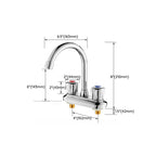 Modern Center Set Mixer Tap Chrome 2 Knob Handles Swivel Spout Basin Mixer Tap