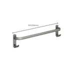 2-piece modern bathroom accessory set made of aluminum matte gray towel bar