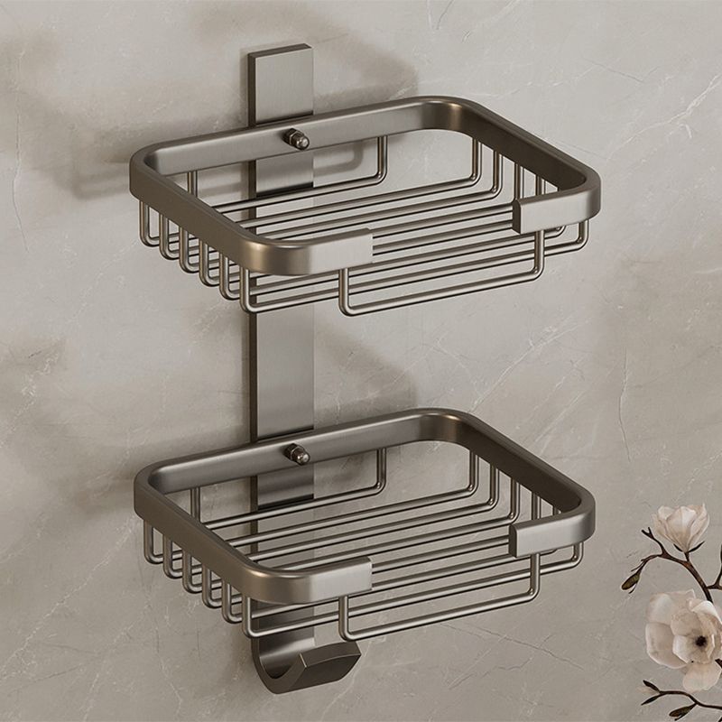 Modern Bathroom Accessory Set Shelf Black/Silver/Grey Bathroom Accessories Set