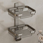 Modern Bathroom Accessory Set Shelf Black/Silver/Grey Bathroom Accessories Set