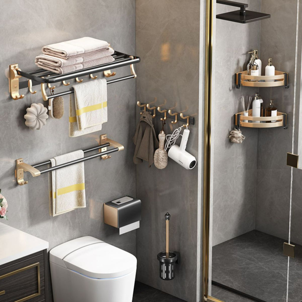 7-piece traditional bathroom accessory set aluminum bathroom accessory set