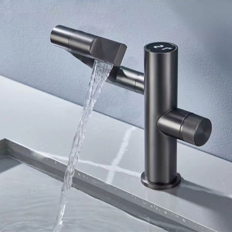 Modern Vessel Sink Faucet Copper 1-Handle Low Arc Vessel Faucet for the Bathroom