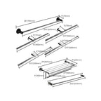 Modern Bathroom Accessories As a Single Piece or as a Set made of Plastic and Metal