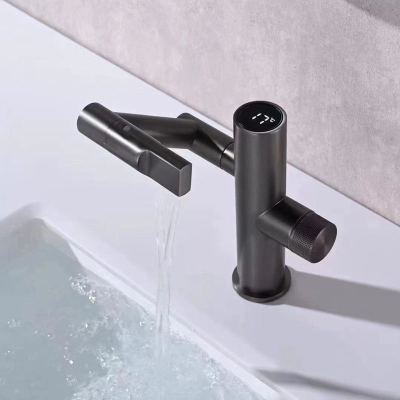 Modern Vessel Sink Faucet Copper 1-Handle Low Arc Vessel Faucet for the Bathroom