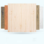 Modern Wood Paneling Smooth Wall Indoor Wood Planks Set of 2